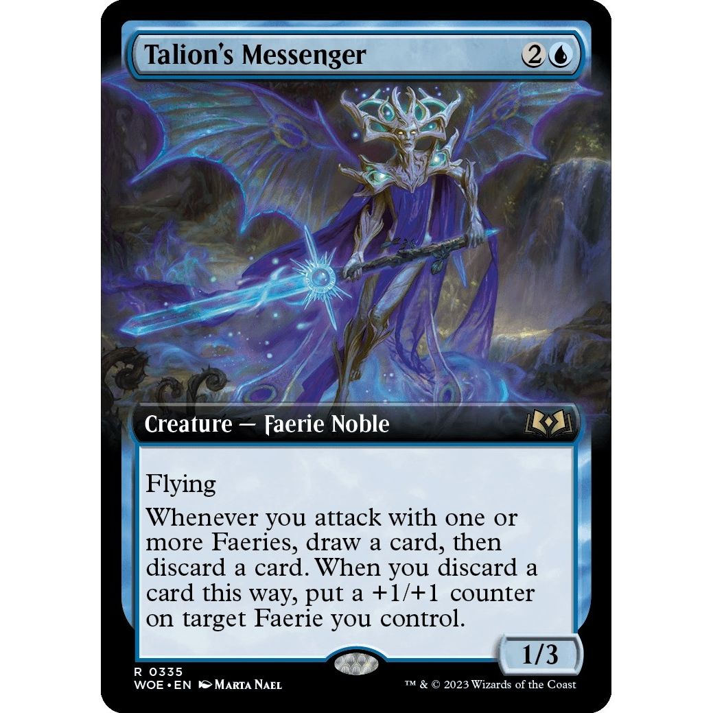 Image for Talion's Messenger (Extended Art) (335) (WOE) - Magic: The Gathering