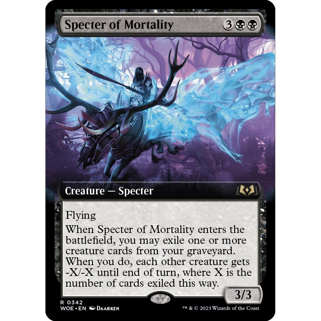 Image for Specter of Mortality (Extended Art) (342) (WOE) - Magic: The Gathering