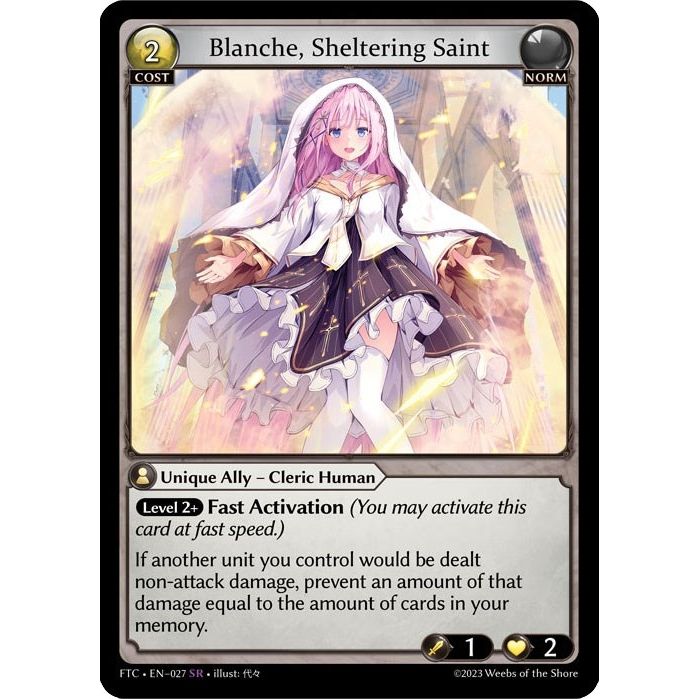 Image for Blanche, Sheltering Saint (027) (FTC) - Grand Archive TCG