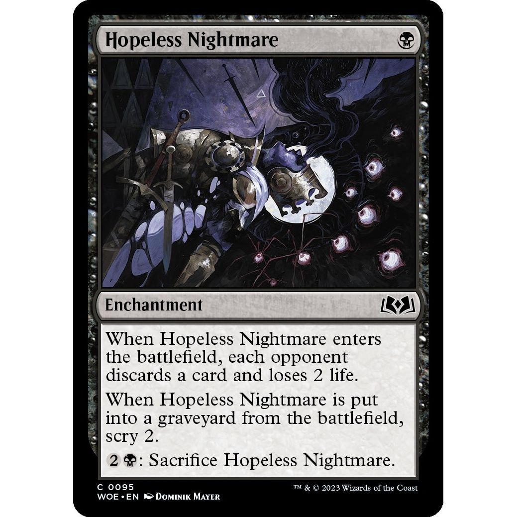 Image for Hopeless Nightmare (95) (WOE) - Magic: The Gathering