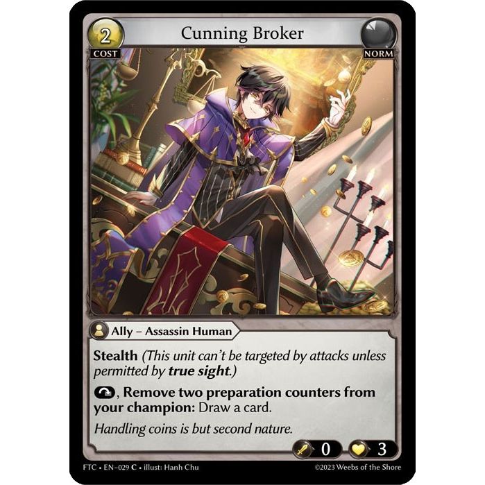 Image for Cunning Broker (029) (FTC) - Grand Archive TCG