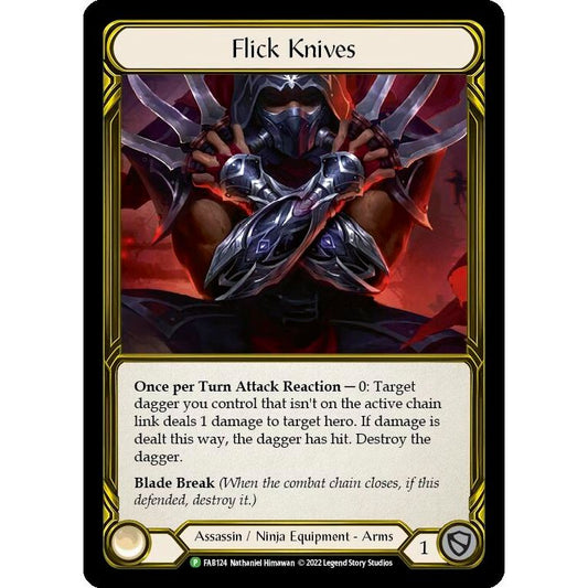 Image for Flick Knives (Golden) - FAB124 (FAB124) (PR) - Flesh and Blood TCG