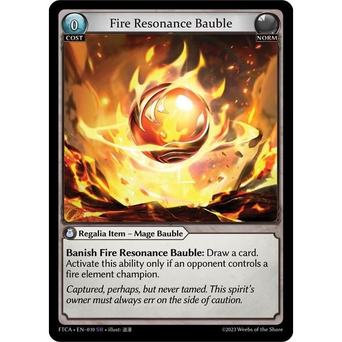 Image for Fire Resonance Bauble (010) (FTC) - Grand Archive TCG