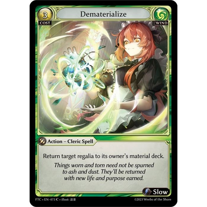 Image for Dematerialize (073) (FTC) - Grand Archive TCG