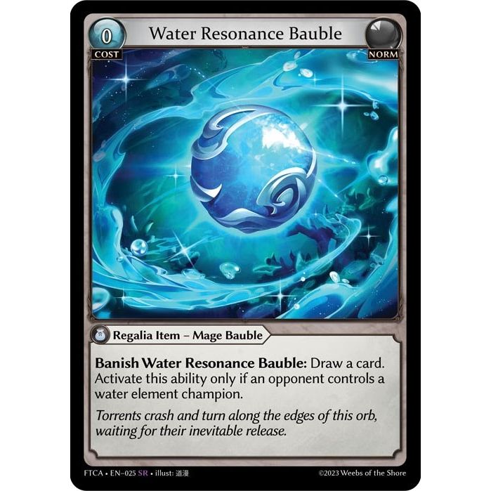 Image for Water Resonance Bauble (025) (FTC) - Grand Archive TCG