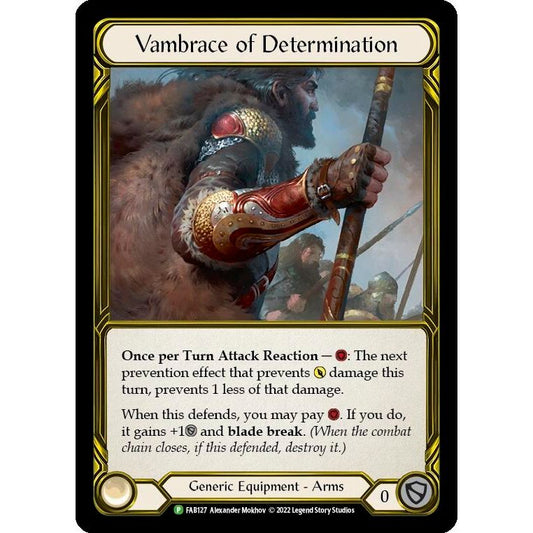 Image for Vambrace of Determination (Golden) - FAB127 (FAB127) (PR) - Flesh and Blood TCG