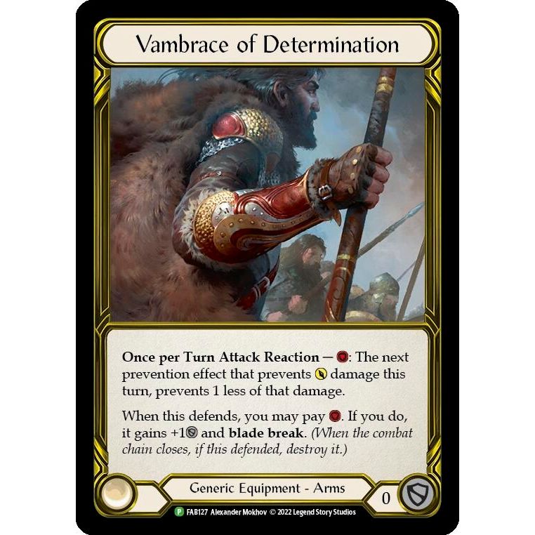 Image for Vambrace of Determination (Golden) - FAB127 (FAB127) (PR) - Flesh and Blood TCG