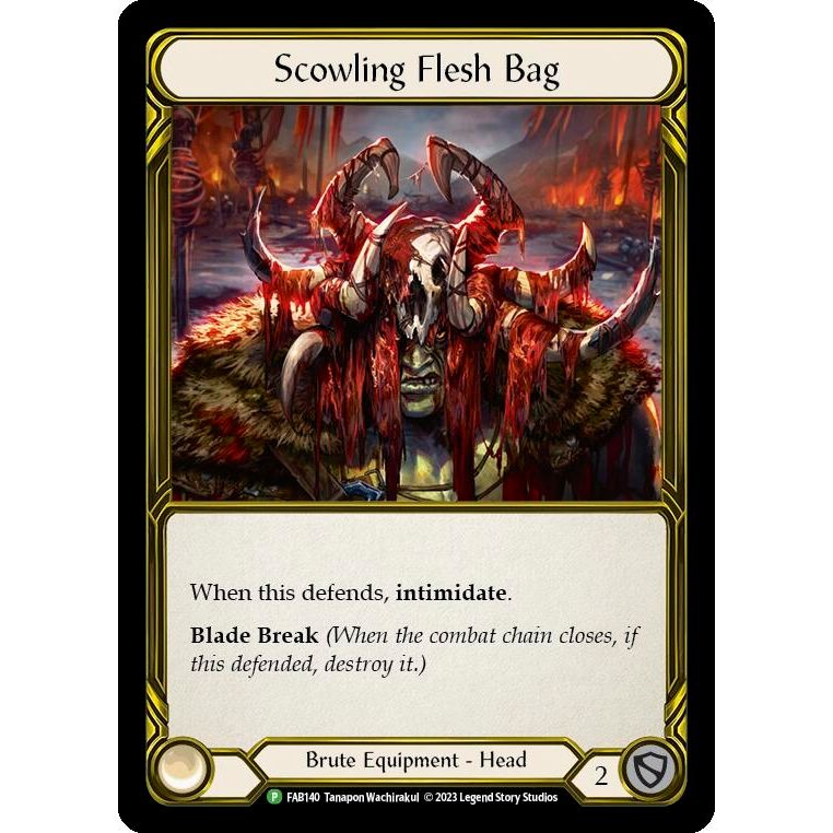 Image for Scowling Flesh Bag (Golden) - FAB140 (FAB140) (PR) - Flesh and Blood TCG