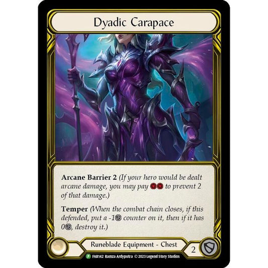 Image for Dyadic Carapace (Golden) - FAB142 (FAB142) (PR) - Flesh and Blood TCG