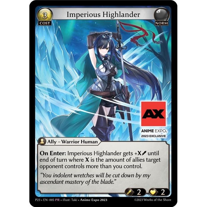 Image for Imperious Highlander (005) (P) - Grand Archive TCG