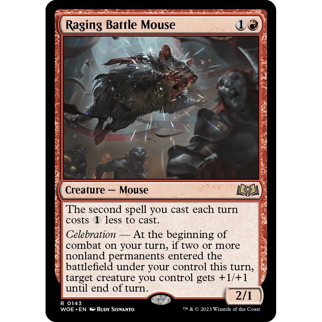 Image for Raging Battle Mouse (143) (WOE) - Magic: The Gathering
