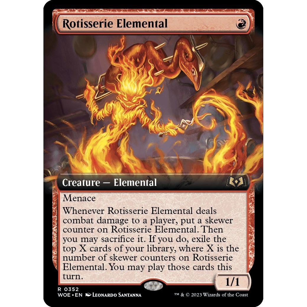 Image for Rotisserie Elemental (Extended Art) (352) (WOE) - Magic: The Gathering