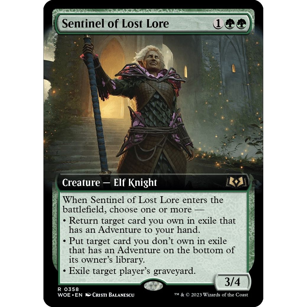 Image for Sentinel of Lost Lore (Extended Art) (358) (WOE) - Magic: The Gathering