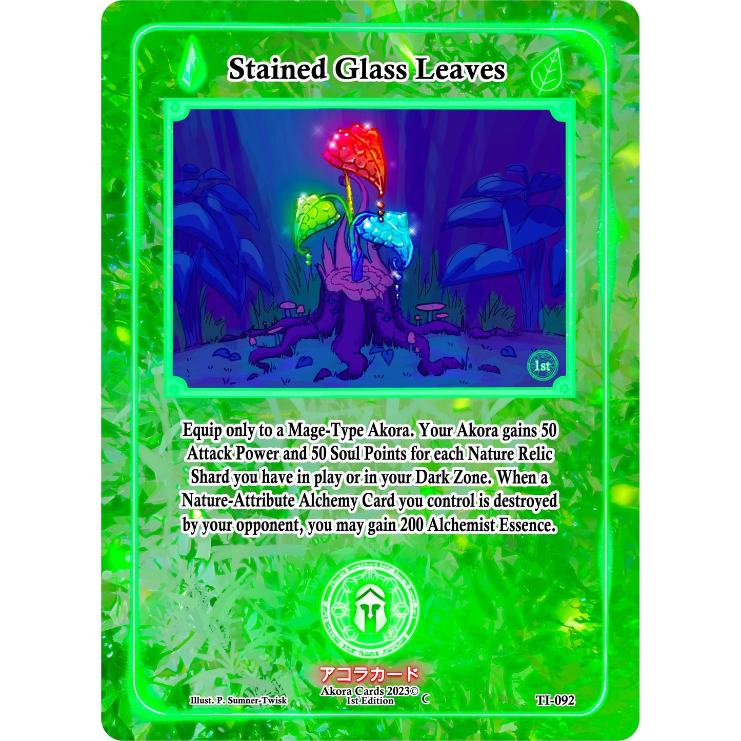 Image for Stained Glass Leaves (TI-092) (TI1E) - Akora TCG