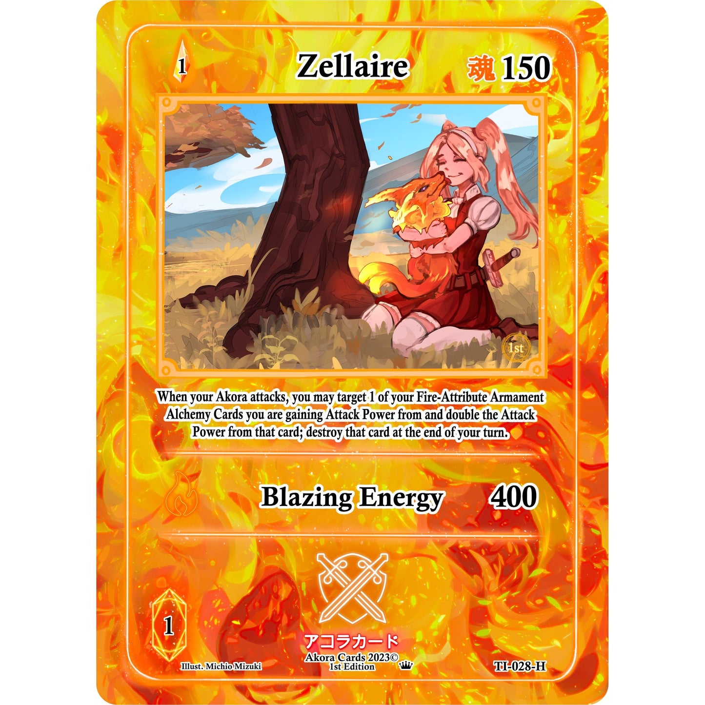 Image for Zellaire (Holo) (TI-028-H) (TI1E) - Akora TCG