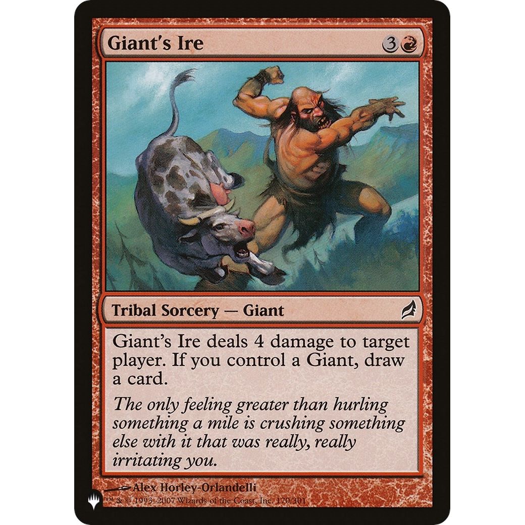 Image for Giant's Ire (170/301) (LIST) - Magic: The Gathering