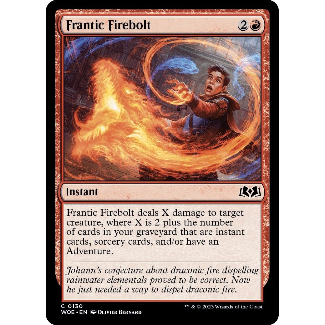 Image for Frantic Firebolt (130) (WOE) - Magic: The Gathering