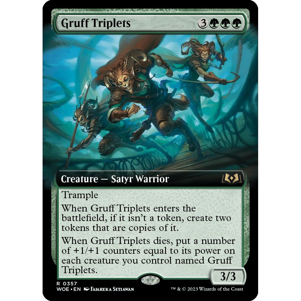 Image for Gruff Triplets (Extended Art) (357) (WOE) - Magic: The Gathering