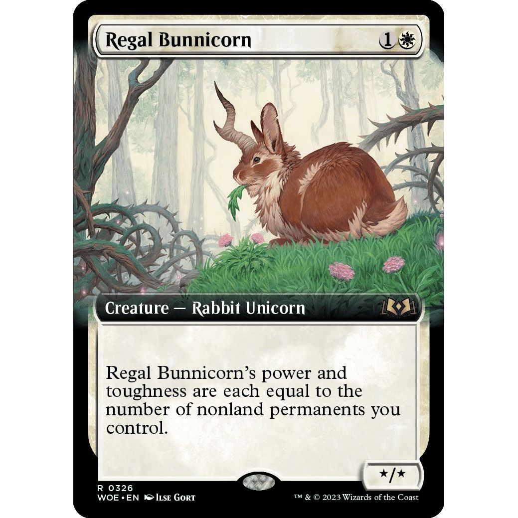 Image for Regal Bunnicorn (Extended Art) (326) (WOE) - Magic: The Gathering