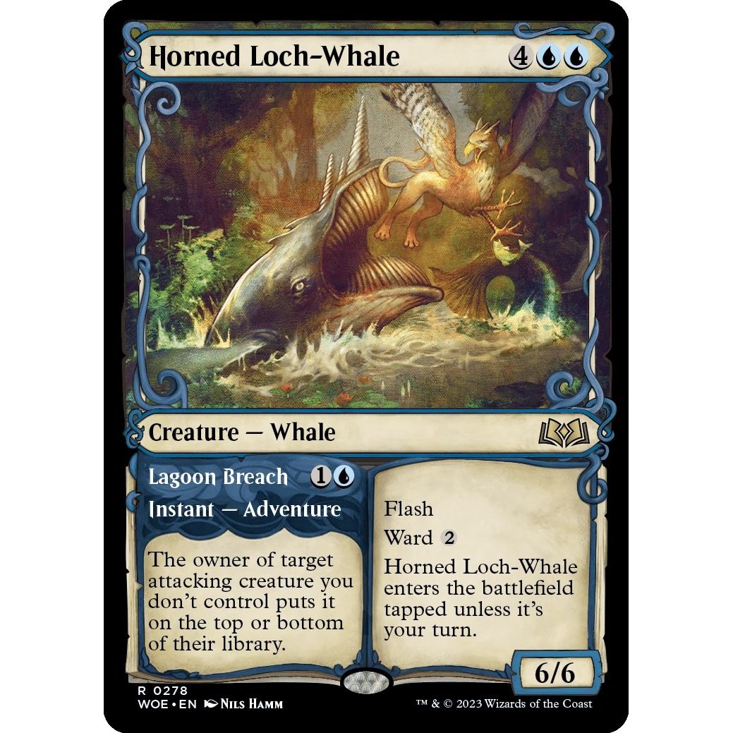 Image for Horned Loch-Whale (Showcase) (278) (WOE) - Magic: The Gathering