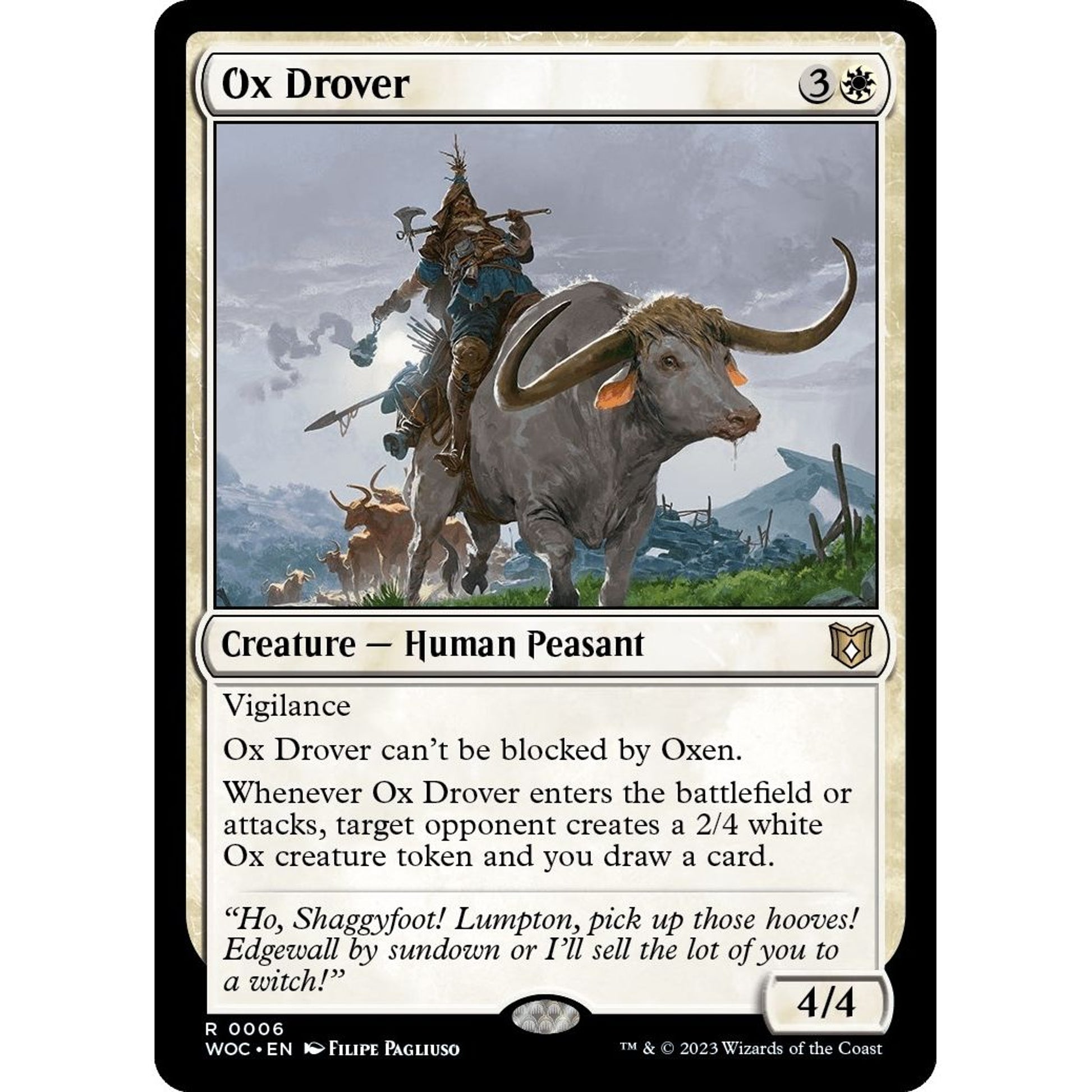 Image for Ox Drover (6) (WOC) - Magic: The Gathering