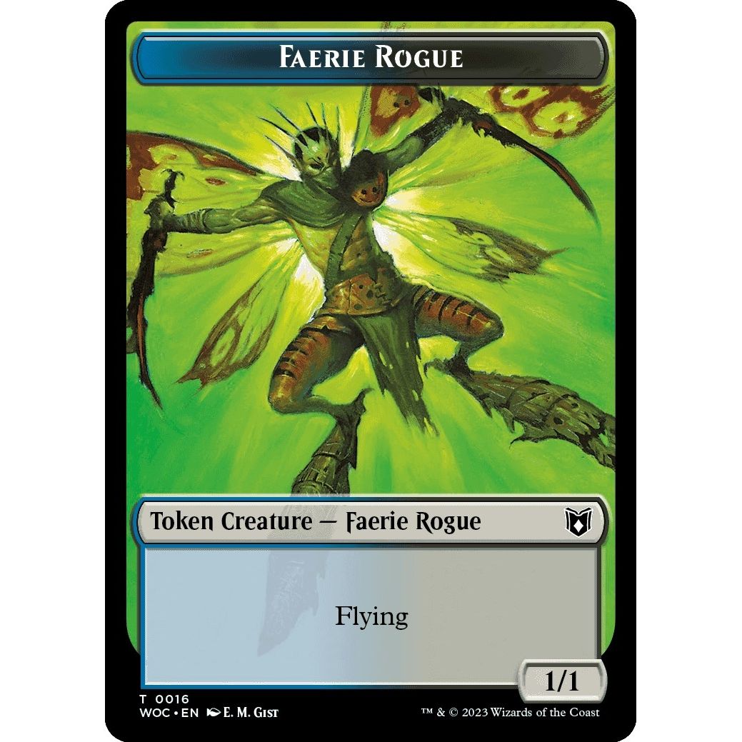 Image for Faerie Rogue (0016) // Copy Double-Sided Token (16 // 4) (WOC) - Magic: The Gathering