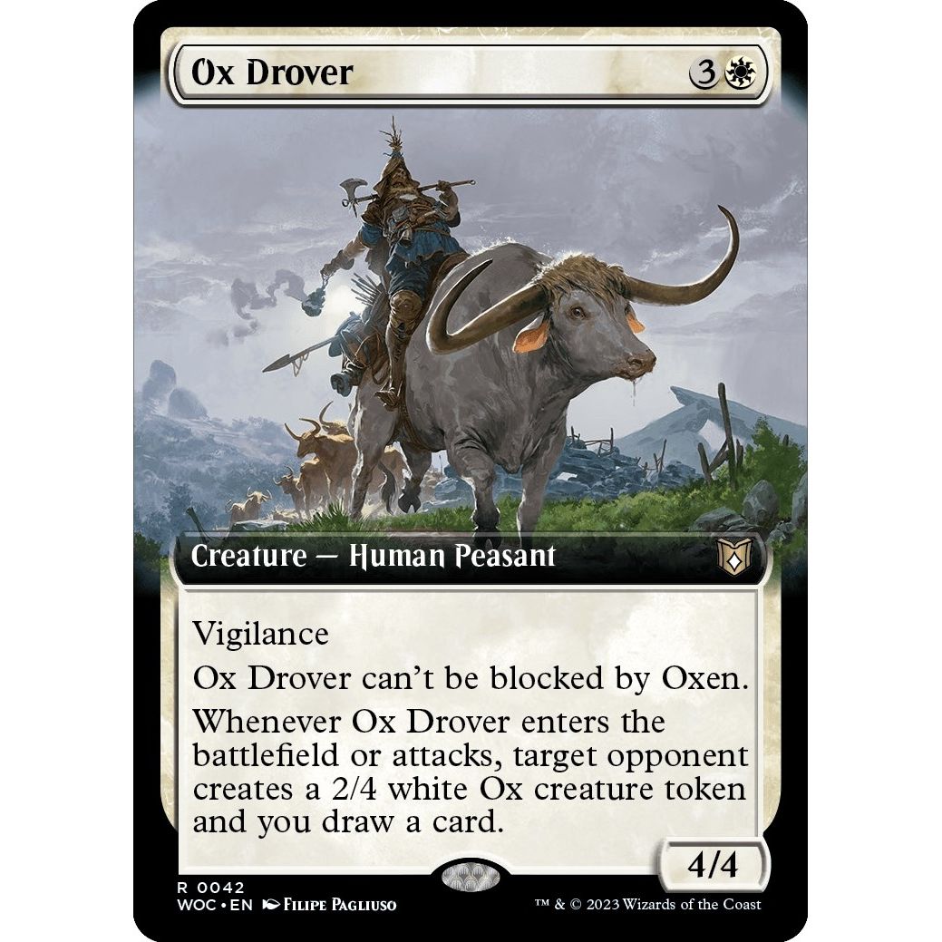 Image for Ox Drover (Extended Art) (42) (WOC) - Magic: The Gathering