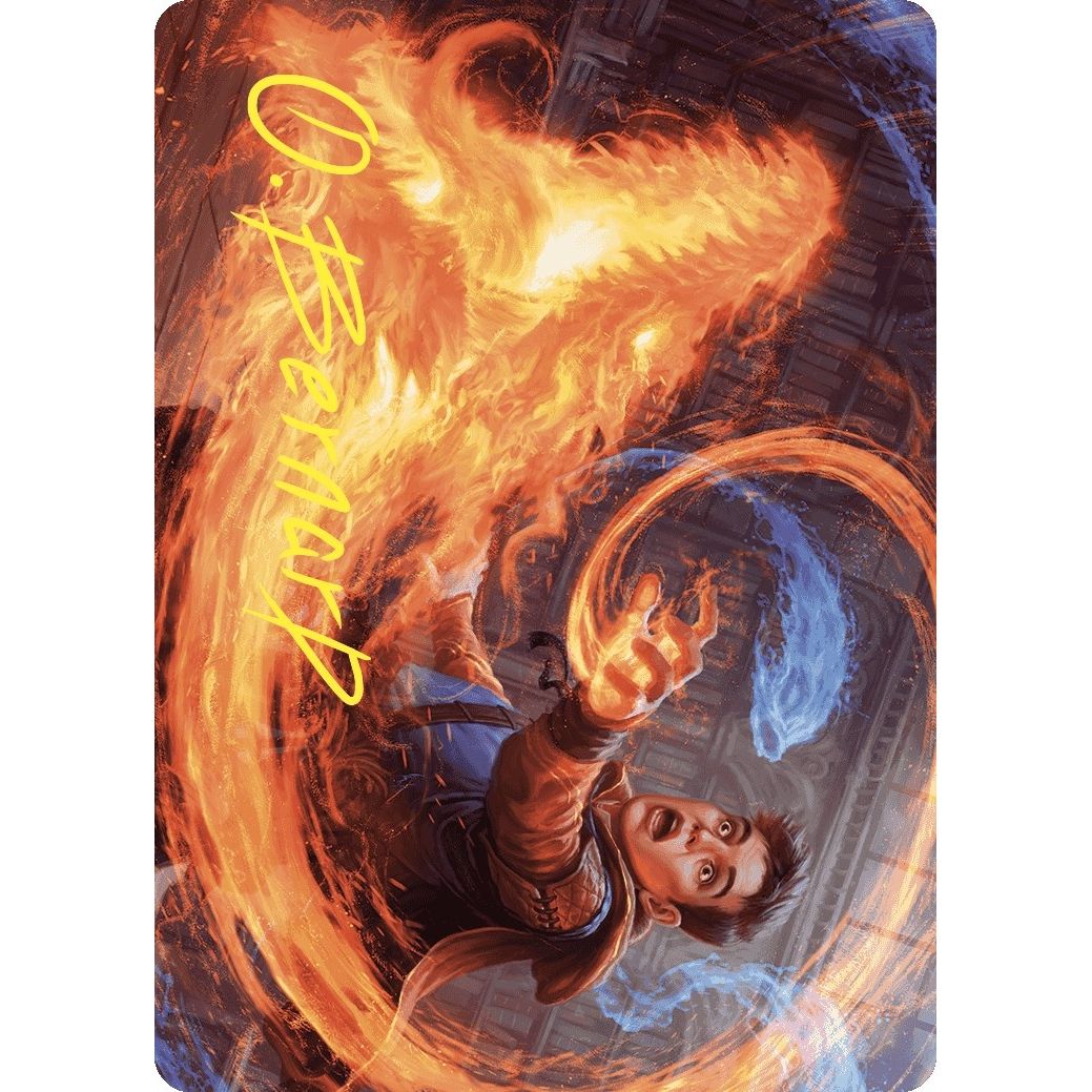Image for Frantic Firebolt Art Card (Gold-Stamped Signature) (16) (ASWOE) - Magic: The Gathering