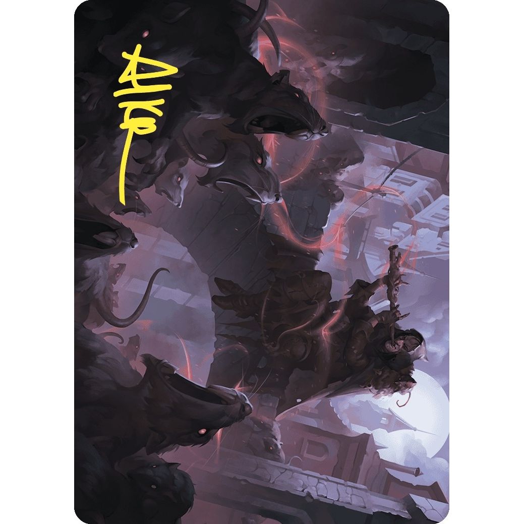 Image for Gnawing Crescendo Art Card (Gold-Stamped Signature) (17) (ASWOE) - Magic: The Gathering