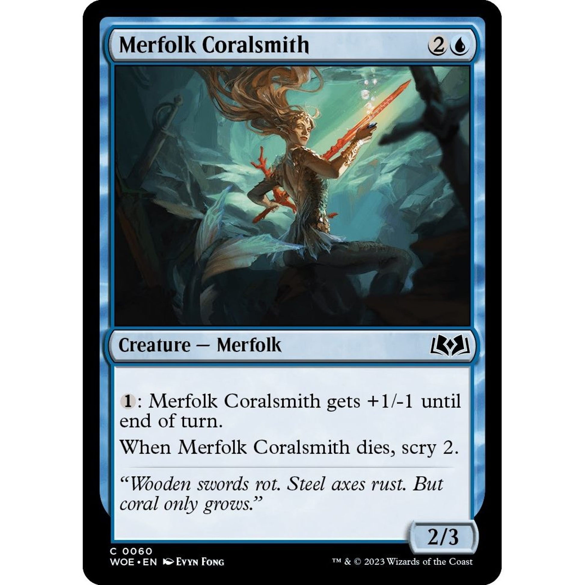 Image for Merfolk Coralsmith (60) (WOE) - Magic: The Gathering