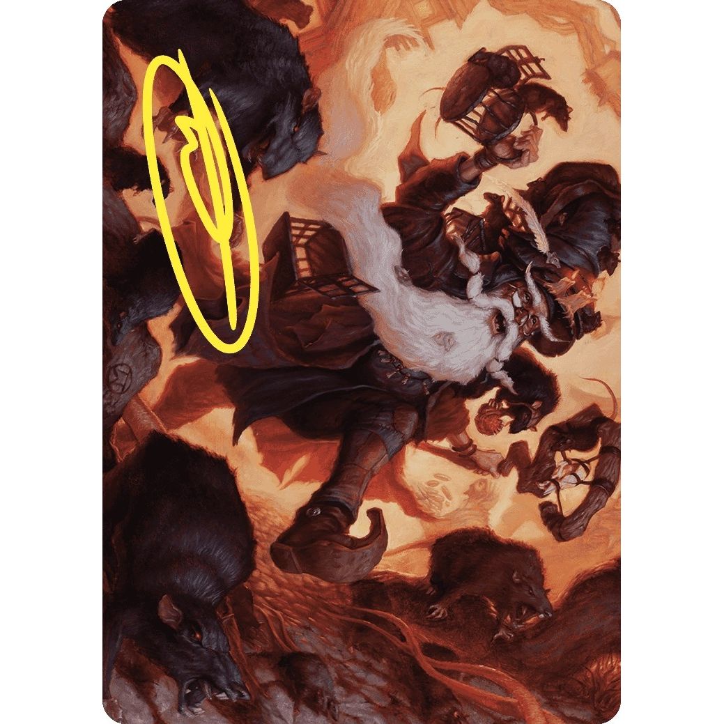Image for Tattered Ratter Art Card (Gold-Stamped Signature) (20) (ASWOE) - Magic: The Gathering