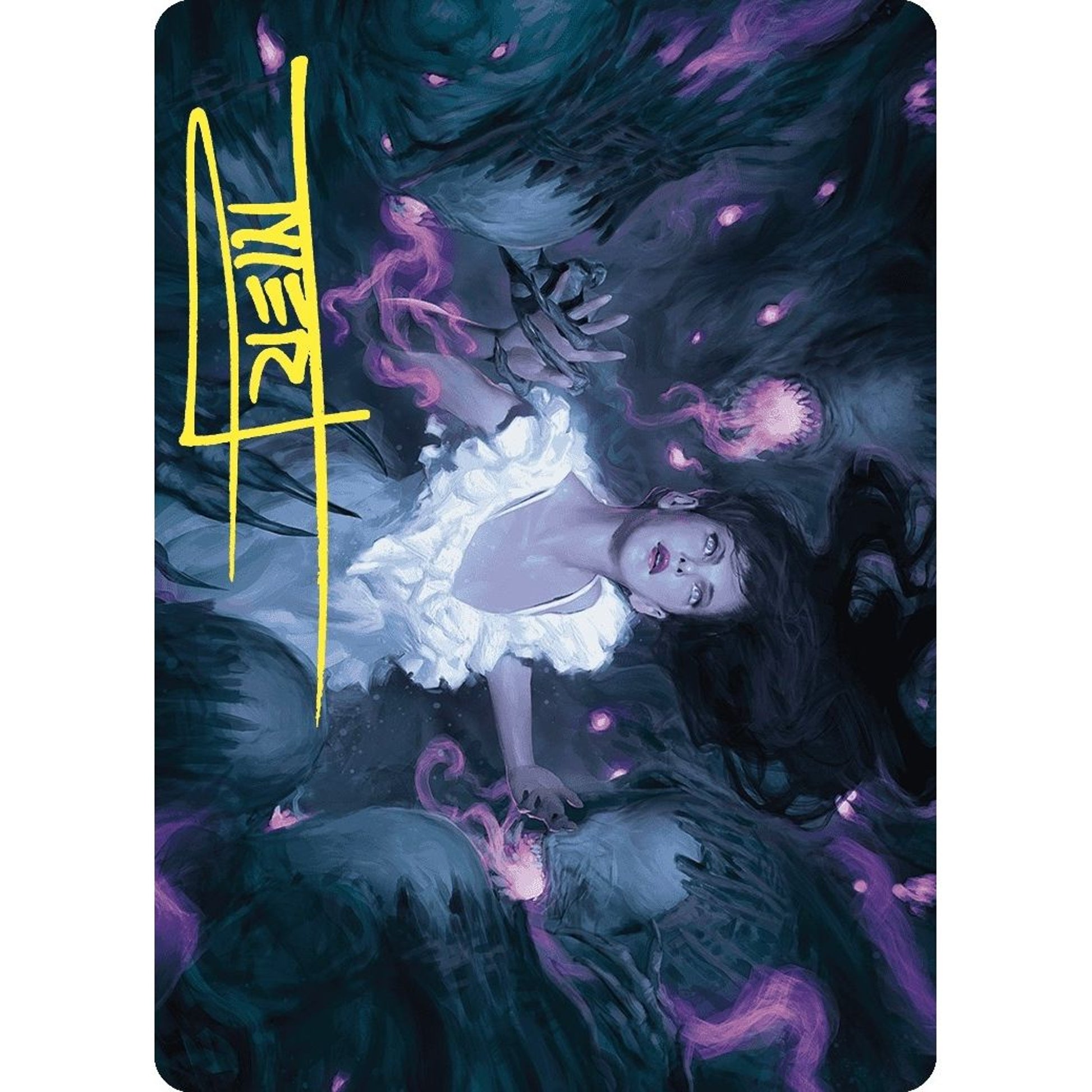 Image for Neva, Stalked by Nightmares Art Card (Gold-Stamped Signature) (30) (ASWOE) - Magic: The Gathering