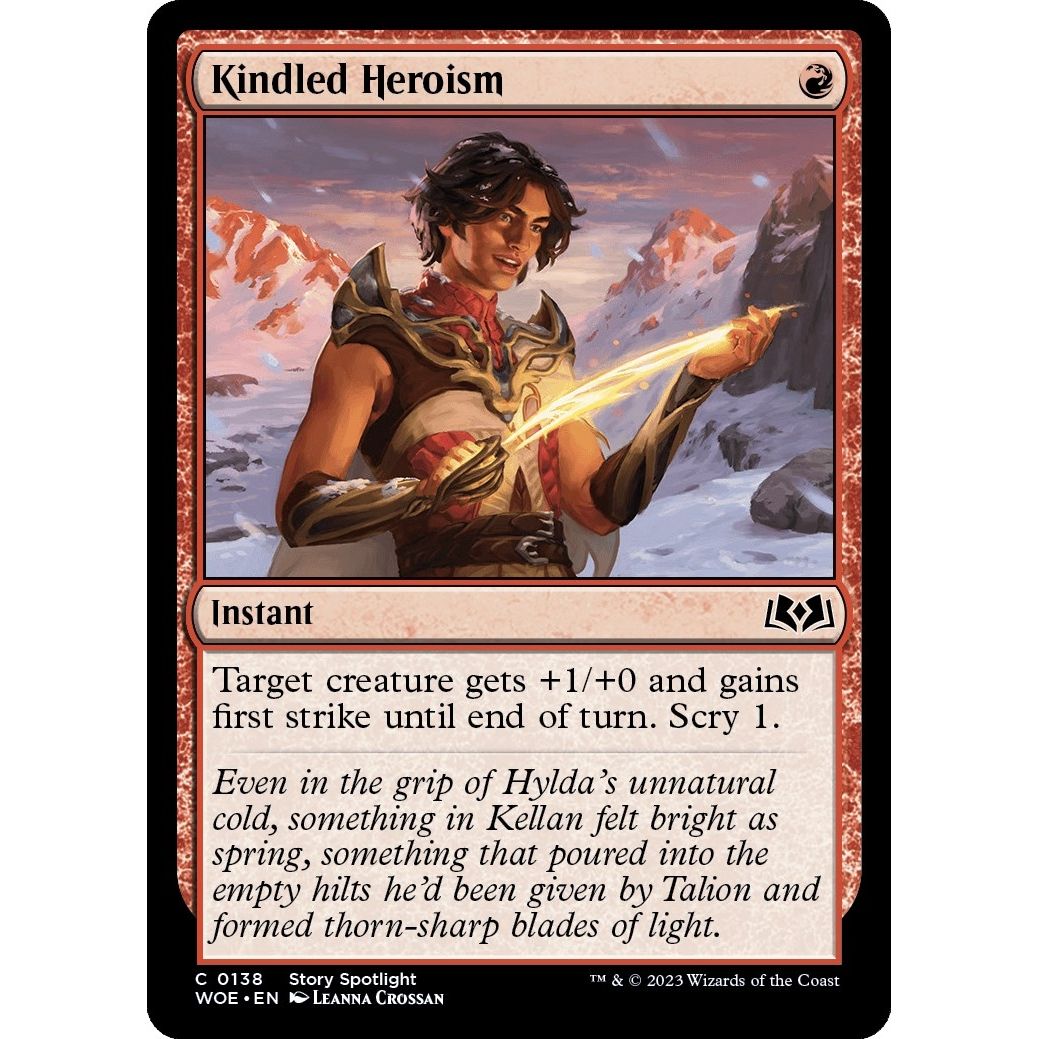 Image for Kindled Heroism (138) (WOE) - Magic: The Gathering