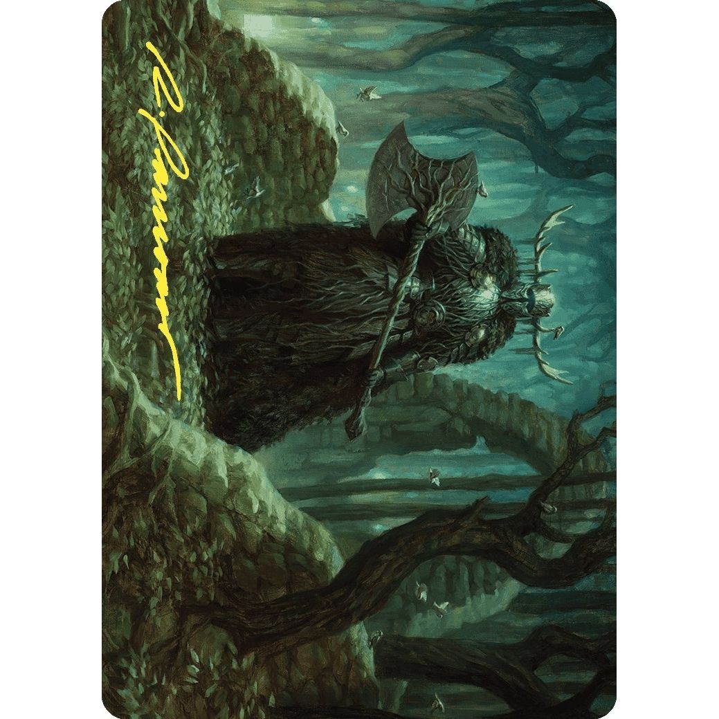 Image for Mosswood Dreadknight Art Card (Gold-Stamped Signature) (40) (ASWOE) - Magic: The Gathering