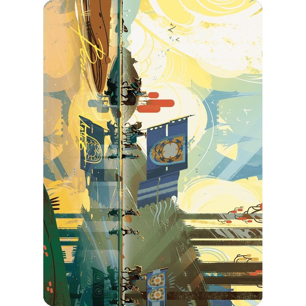 Image for Knightly Valor Art Card (Gold-Stamped Signature) (63) (ASWOE) - Magic: The Gathering