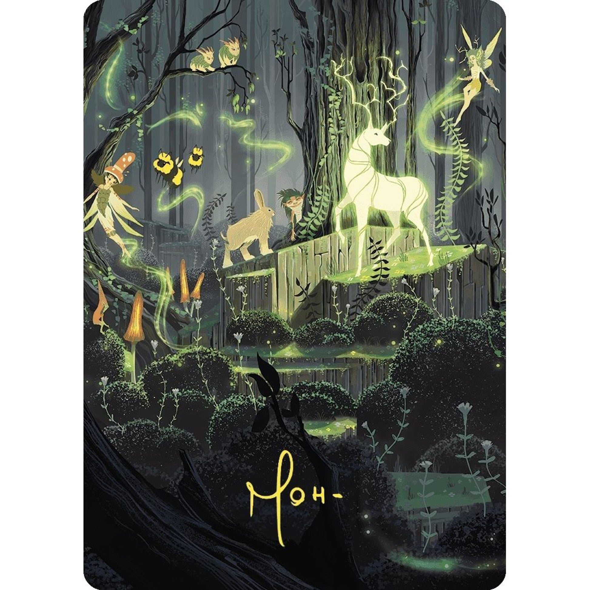 Image for Primal Vigor Art Card (Gold-Stamped Signature) (74) (ASWOE) - Magic: The Gathering