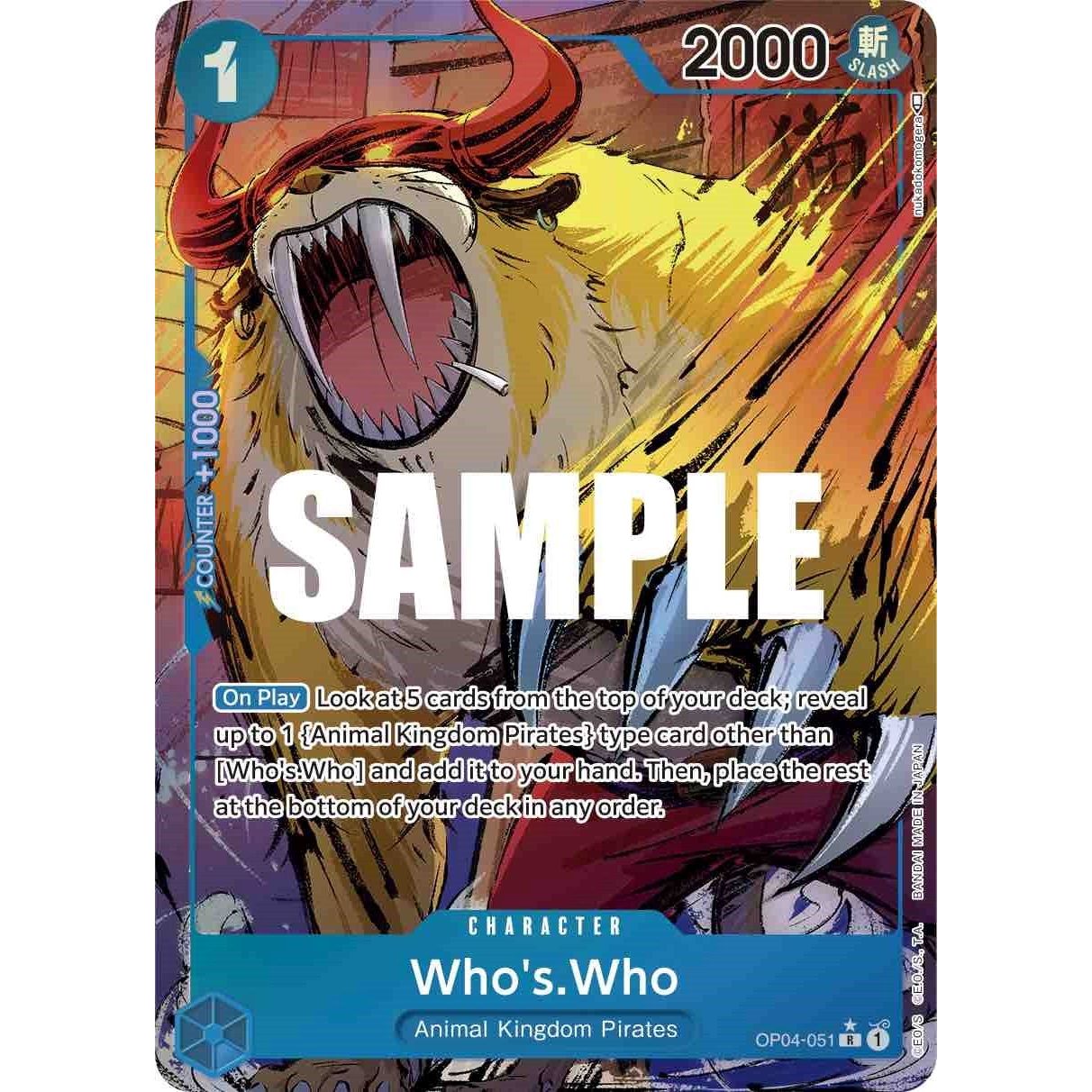 Image for Who's.Who (Alternate Art) (OP04-051) (OP04) - One Piece Card Game