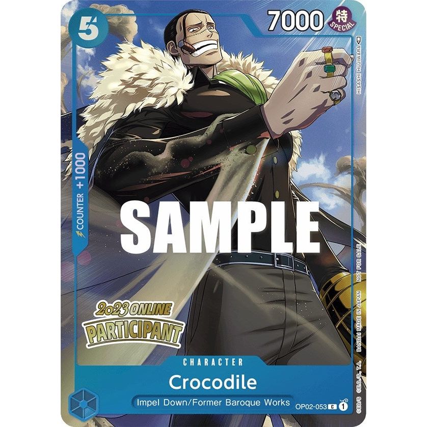 Image for Crocodile (Online Regional 2023) [Participant] (OP02-053) (OP-PR) - One Piece Card Game