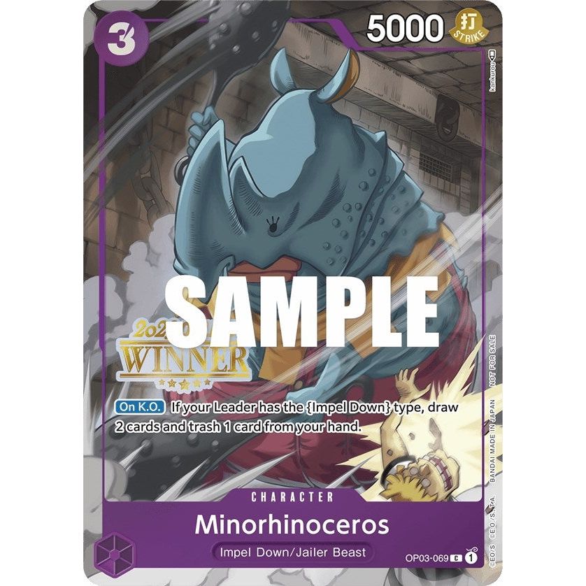 Image for Minorhinoceros (Online Regional 2023) [Winner] (OP03-069) (OP-PR) - One Piece Card Game
