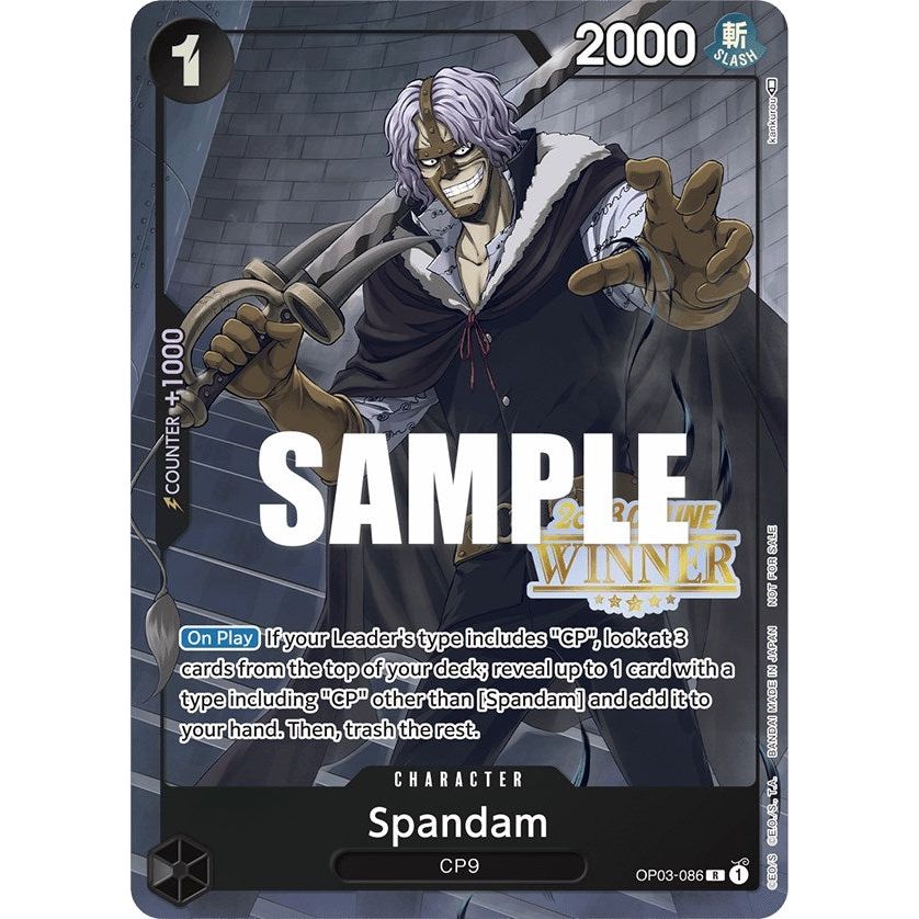 Image for Spandam (Online Regional 2023) [Winner] (OP03-086) (OP-PR) - One Piece Card Game