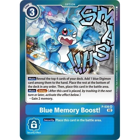 Image for Blue Memory Boost! (Resurgence Booster Reprint) (P-036 SR) (RB-01) - Digimon Card Game