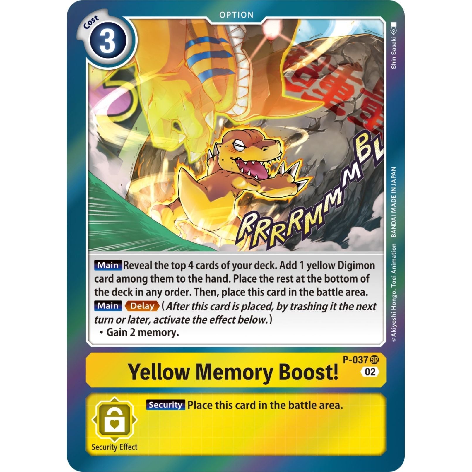 Image for Yellow Memory Boost! (Resurgence Booster Reprint) (P-037 SR) (RB-01) - Digimon Card Game
