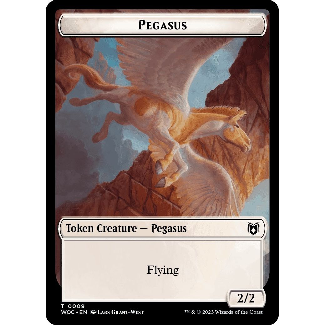 Image for Pegasus // Saproling Double-Sided Token (9 // 15) (WOC) - Magic: The Gathering