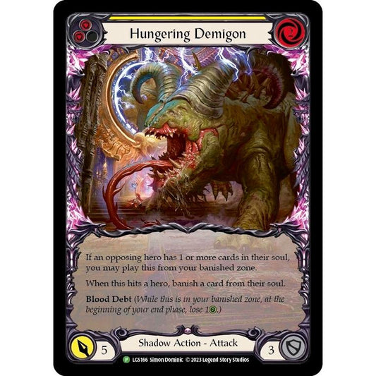Image for Hungering Demigon (Yellow) - LGS166 (LGS166) (PR) - Flesh and Blood TCG