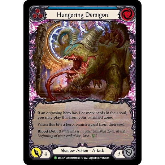 Image for Hungering Demigon (Blue) - LGS167 (LGS167) (PR) - Flesh and Blood TCG