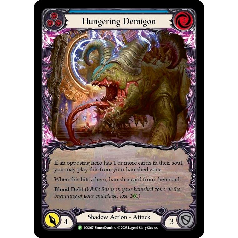 Image for Hungering Demigon (Blue) - LGS167 (LGS167) (PR) - Flesh and Blood TCG