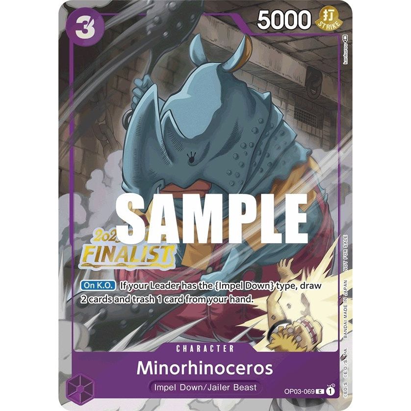 Image for Minorhinoceros (Offline Regional 2023) [Finalist] (OP03-069) (OP-PR) - One Piece Card Game