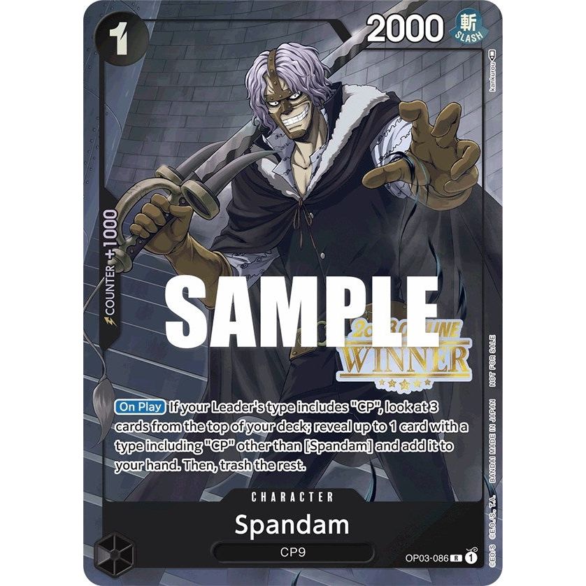Image for Spandam (Offline Regional 2023) [Winner] (OP03-086) (OP-PR) - One Piece Card Game