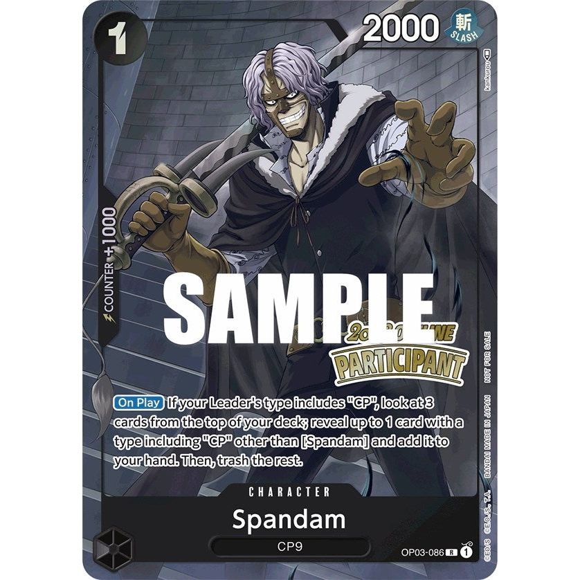 Image for Spandam (Offline Regional 2023) [Participant] (OP03-086) (OP-PR) - One Piece Card Game