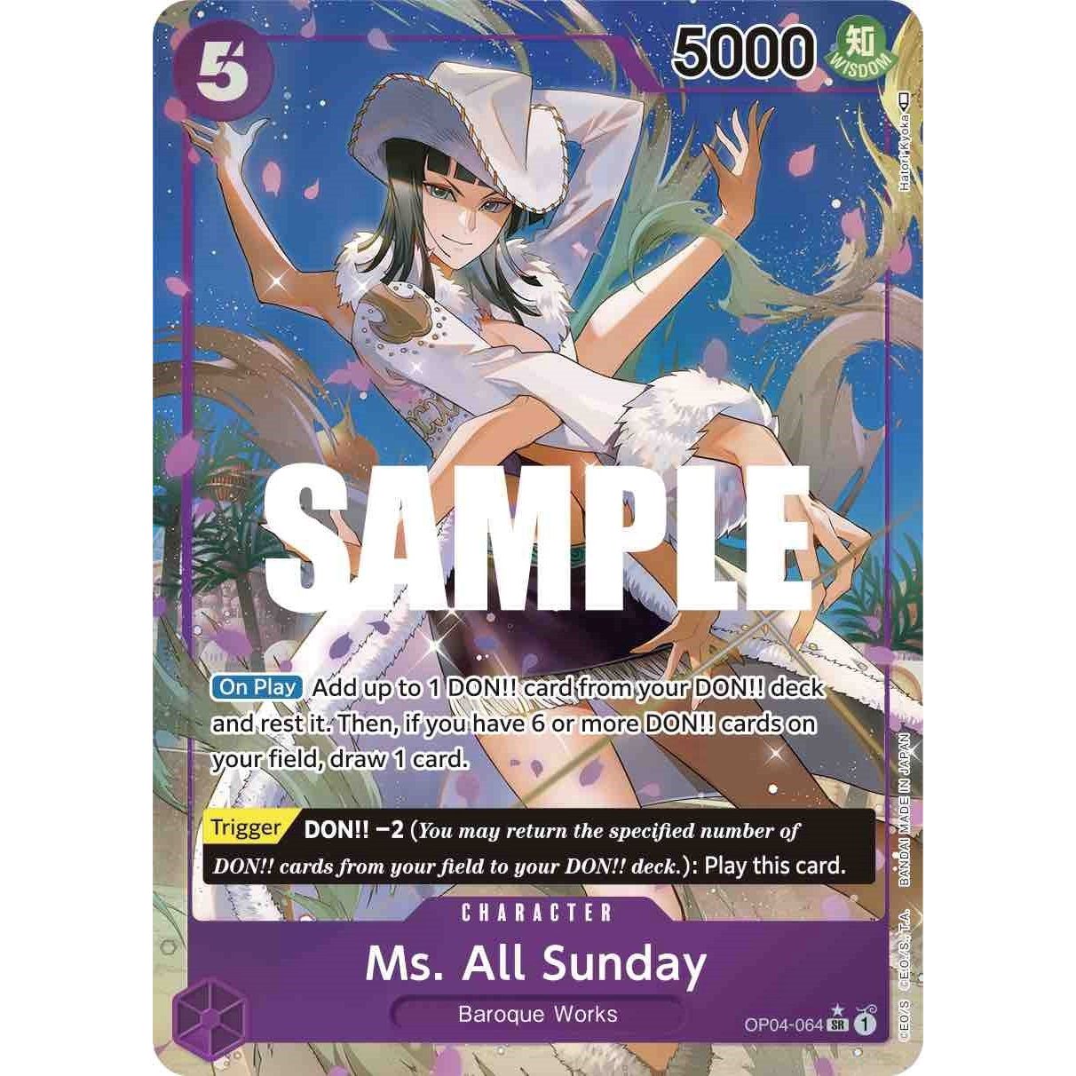 Image for Ms. All Sunday (Alternate Art) (OP04-064) (OP04) - One Piece Card Game